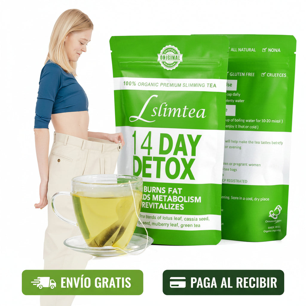 Slimtea 14 Day Detox 🍃 Quema grasa, activa tu metabolismo y desinflama en 14 días