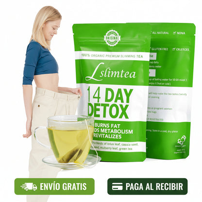 Slimtea 14 Day Detox 🍃 Quema grasa, activa tu metabolismo y desinflama en 14 días