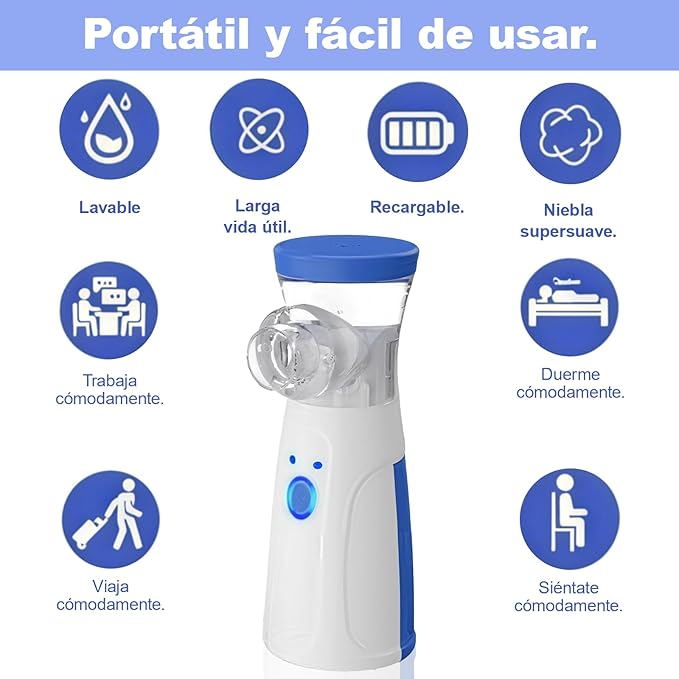 🫁 Nebulizador Portátil– Silencioso y Recargable.🔋