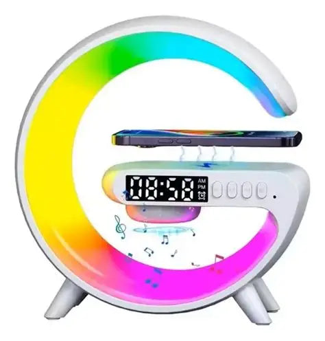 ⏰ Reloj Despertador Inteligente Multifuncional Tipo G-Con Bluetooth y Carga Inalámbrica para Celulares.
