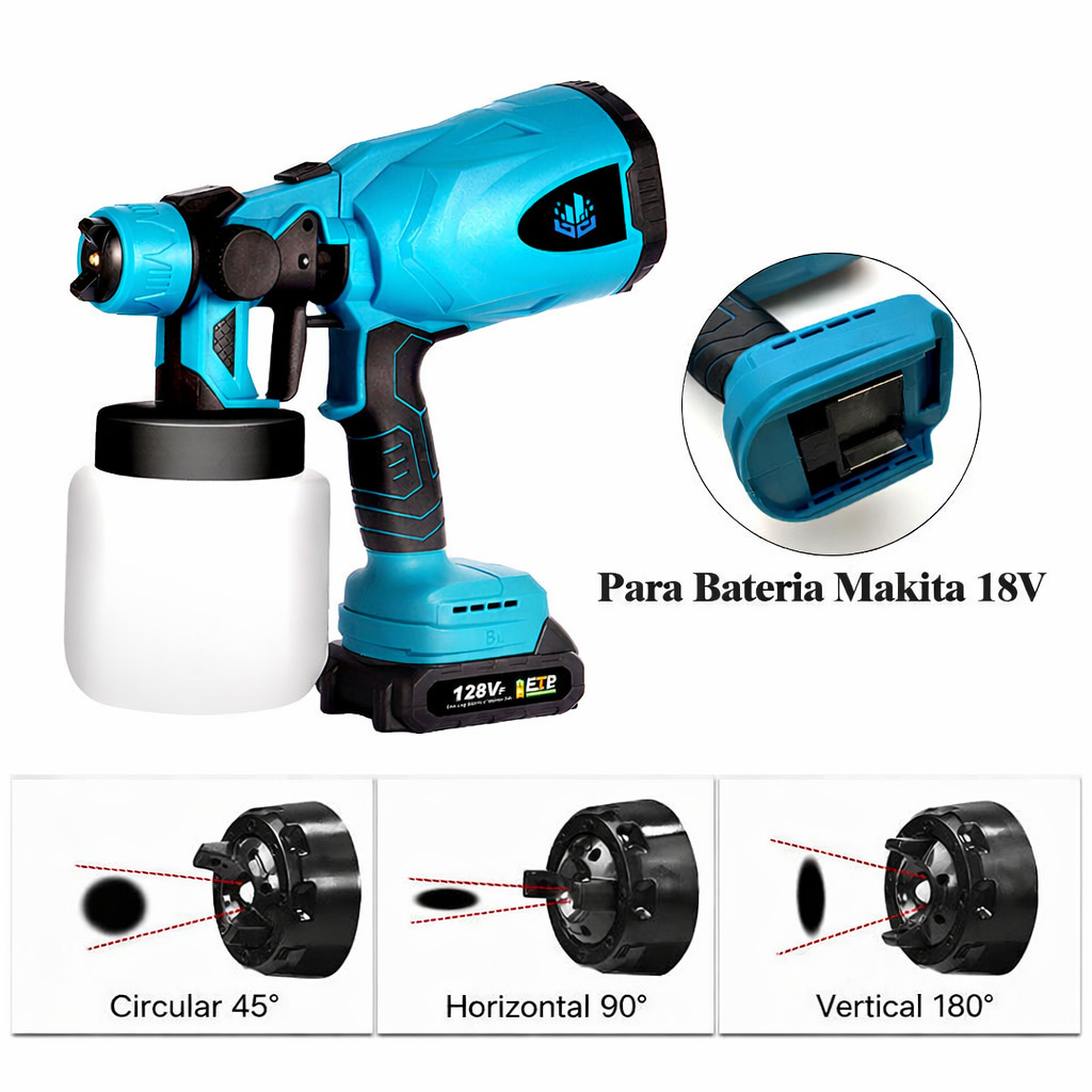 🎨 Pistola Pulverizadora 48V Profesional-Pistola de pintura Profesional Inalámbrica🔋