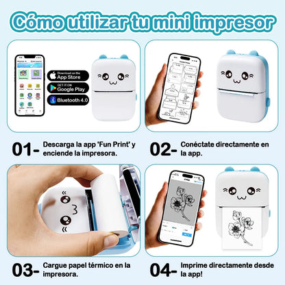 Mini Impresora Térmica Portátil - Sin Tinta 📸✨