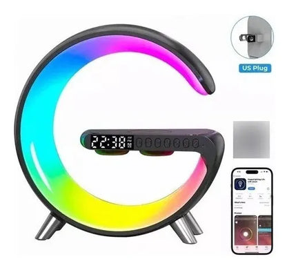 ⏰ Reloj Despertador Inteligente Multifuncional Tipo G-Con Bluetooth y Carga Inalámbrica para Celulares.