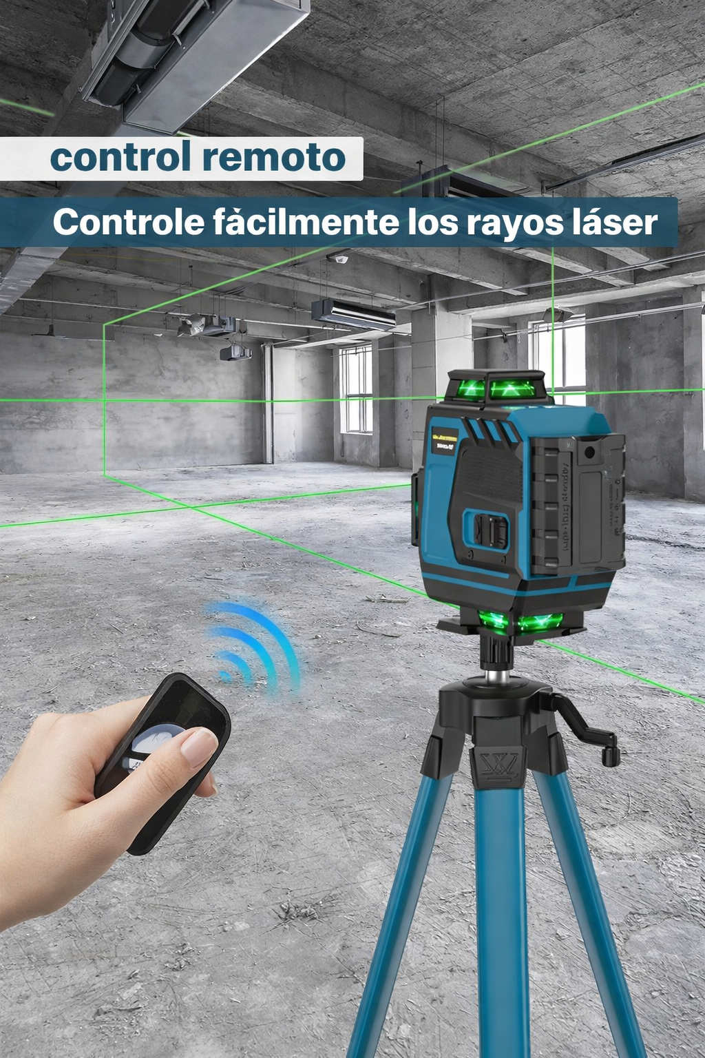 💎Nivel Láser Profesional 360° 16 Líneas + Trípode (Alta Precisión)