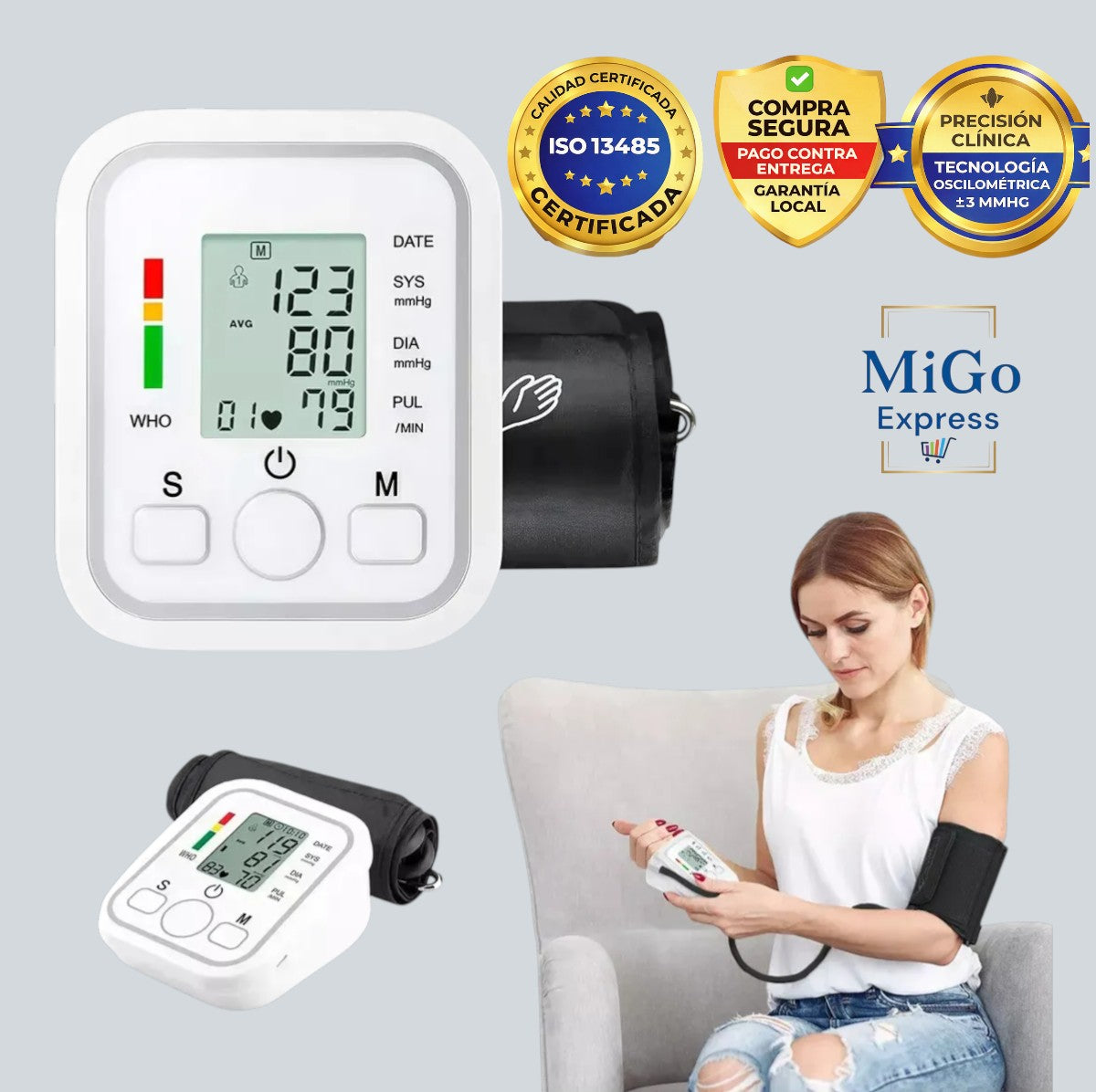 🩺Tensiómetro Digital de Brazo – Precisión Profesional en Casa